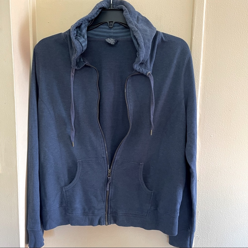 Faded Glory dark blue zip up women hoodie